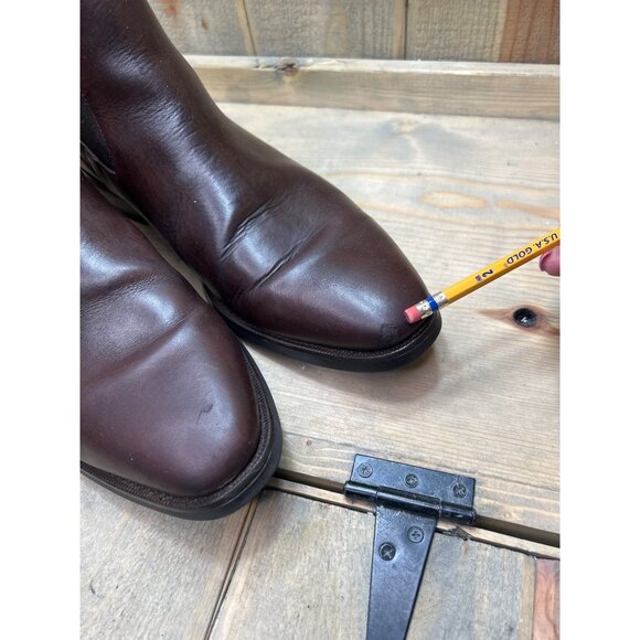 US11 Jack Erwin Mens Brown Leather Pointed Toe Pull On Chelsea Boots main image 5